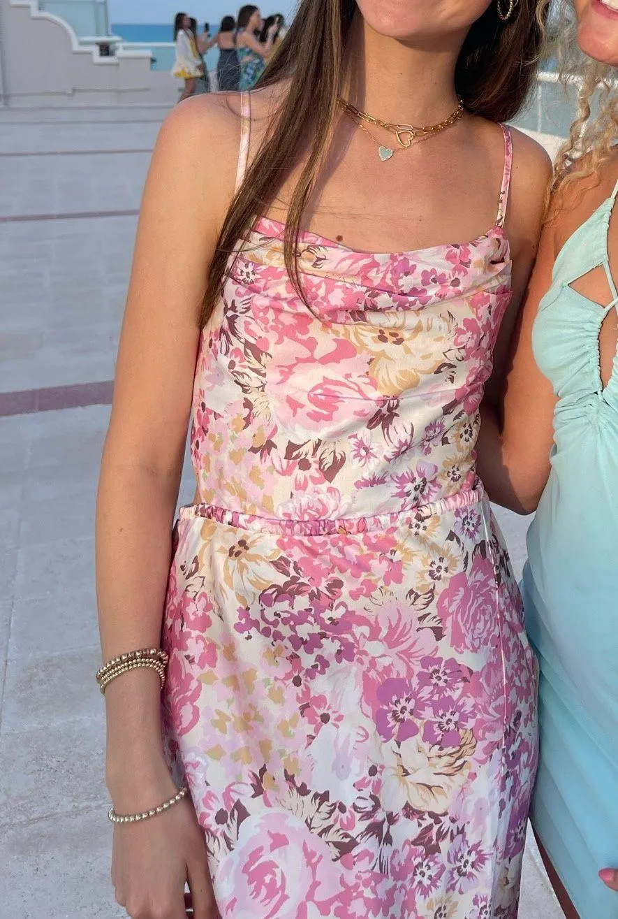 Maxi Pink Floral Dress - Image 5