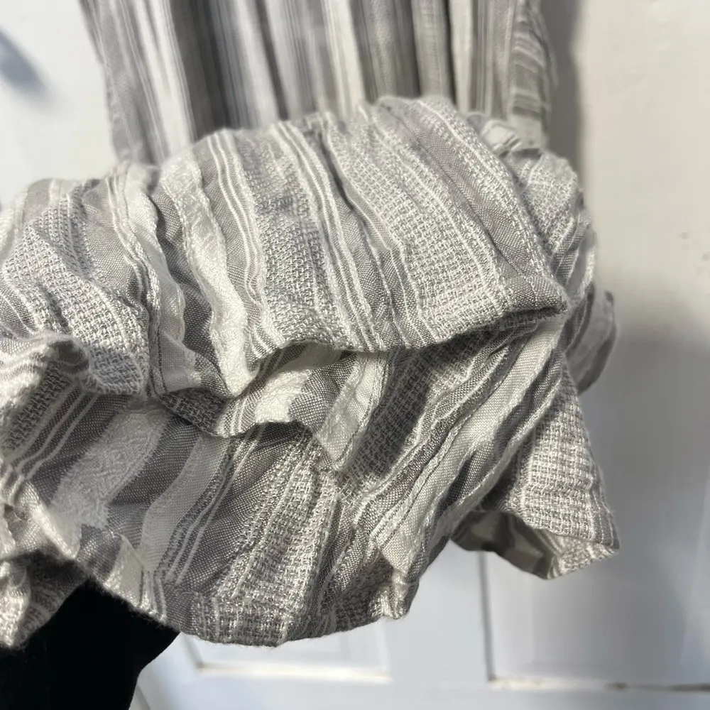 L Space Wide Leg Grey Striped Viscose jumpsuit size medium - Image 7