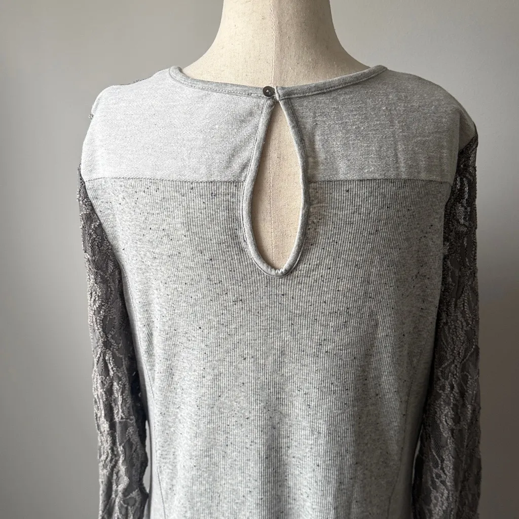 Sundance Gray Lace Sleeve Midi Dress - Image 5