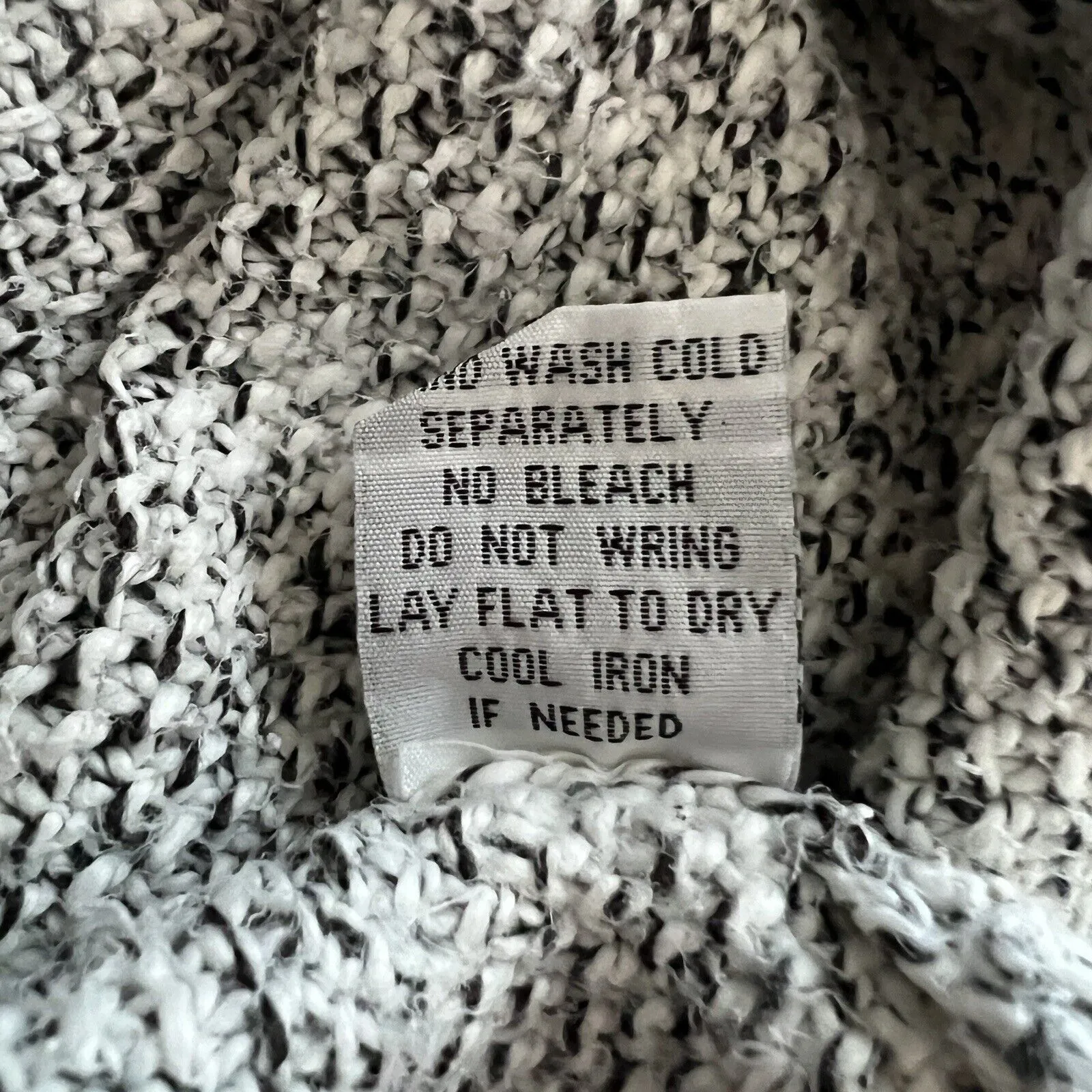 Habitat Sweater Womens Small Black White Marled Mock Neck Basic Casual Versatile - Image 8