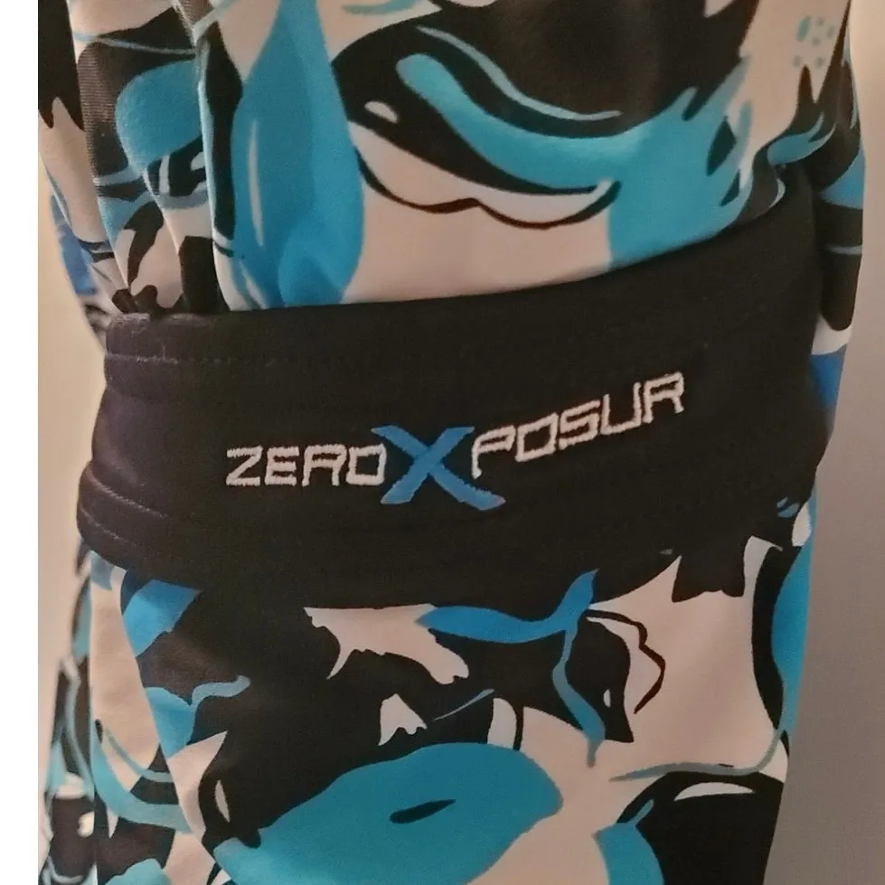 Zero Posur Tankini Royal Blue & Turquoise Size 14 Adjustable Straps - Image 5