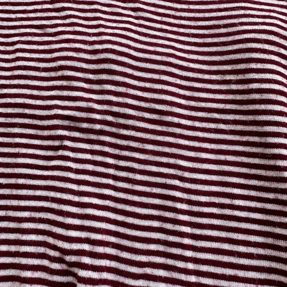 Brandy Melville Striped Spaghetti Strap Flowy Tank Top in Burgundy/White - Small - Image 4