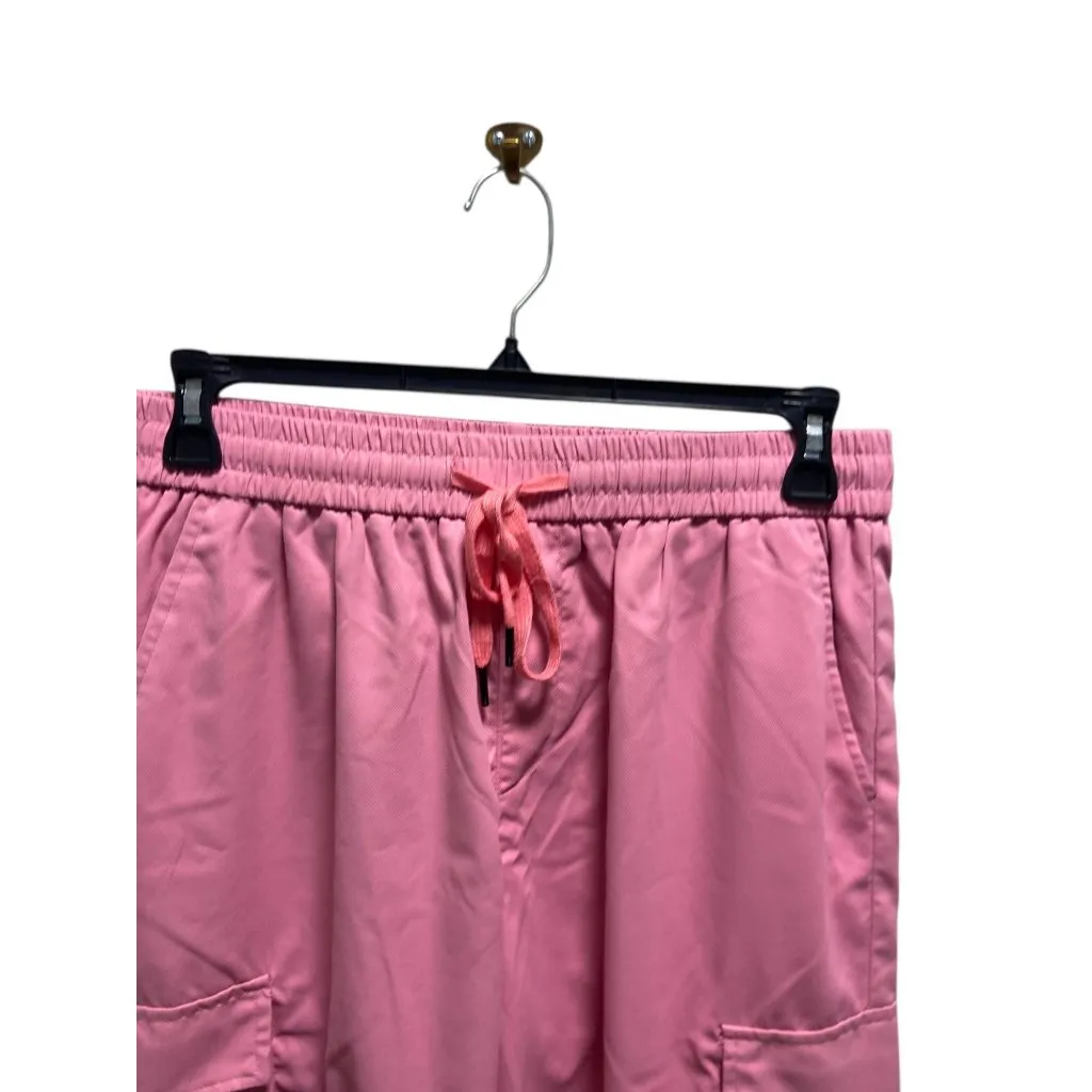 Wide Leg Cargo Pants Pink Size XL - Image 8