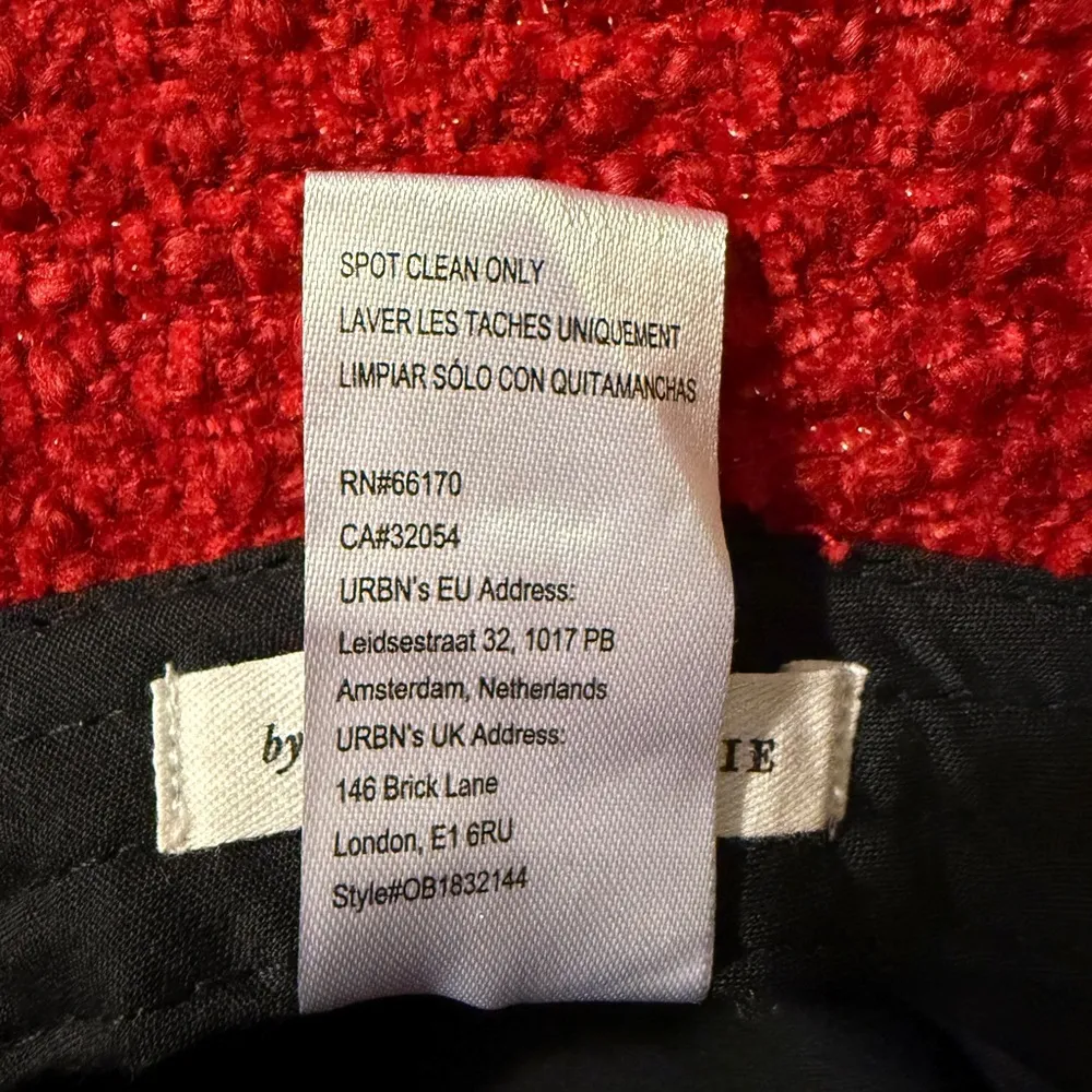 Anthropologie Embellished Red Bucket Hat NWOT - Image 6