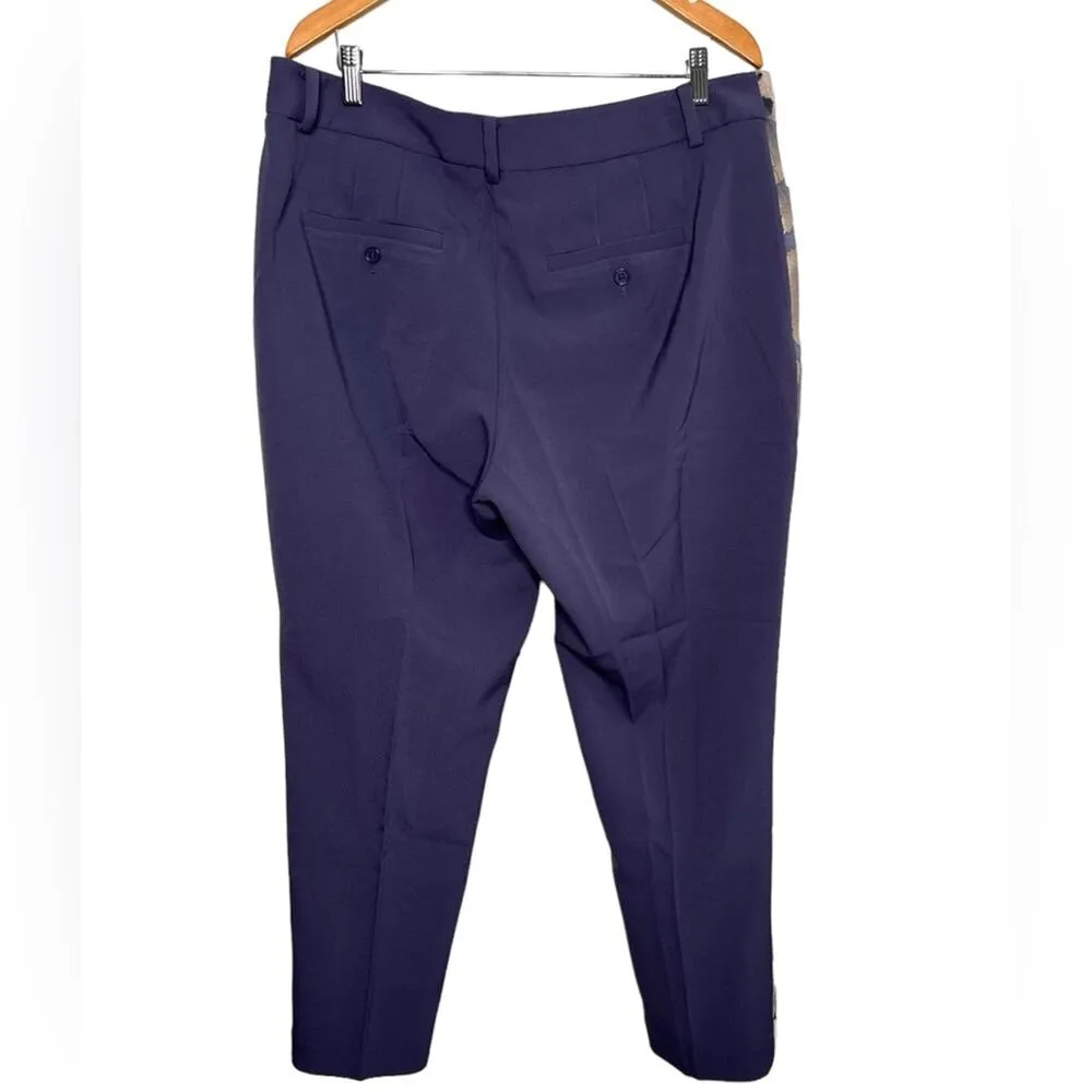 Eloquii Gold Grey Kady Fit Brocade Metallic Pants Grey and Gold Size 16 - Image 4