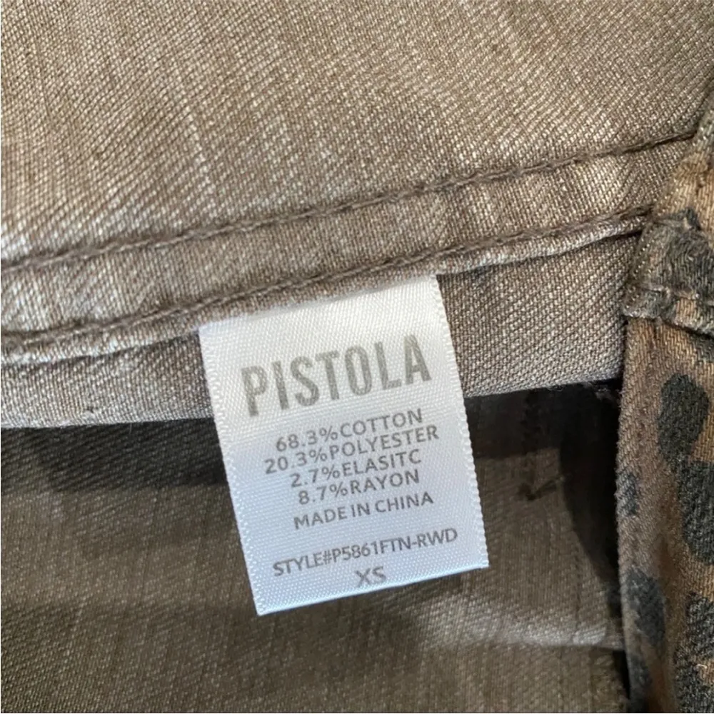 Pistola leopard print raw hem denim jacket - Image 8