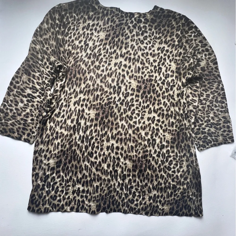 Rebecca Malone Women’s Plus Size Animal Print Crewneck Sweater Sz 1X - Image 10