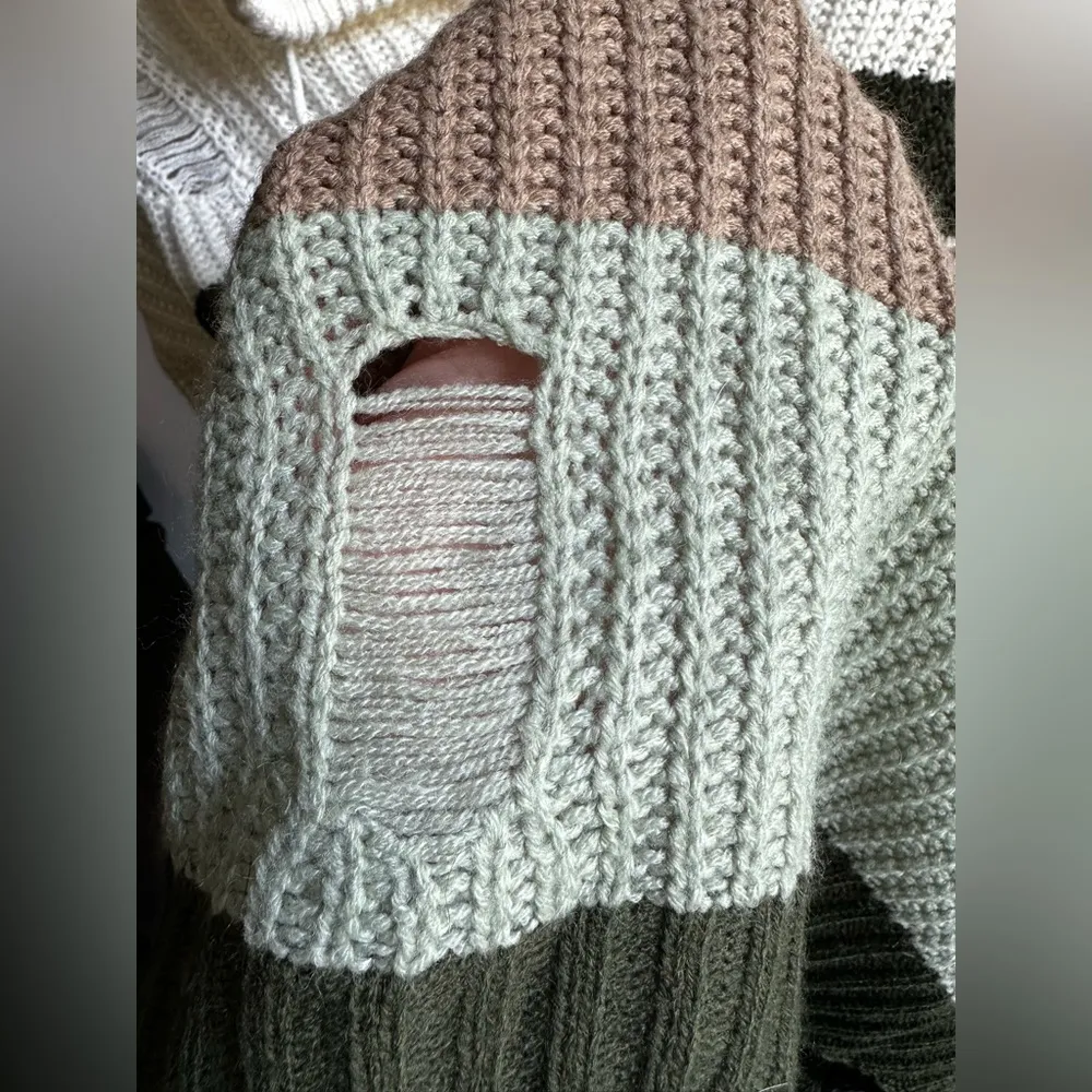Striped Hooded Sweater size small - Image 2