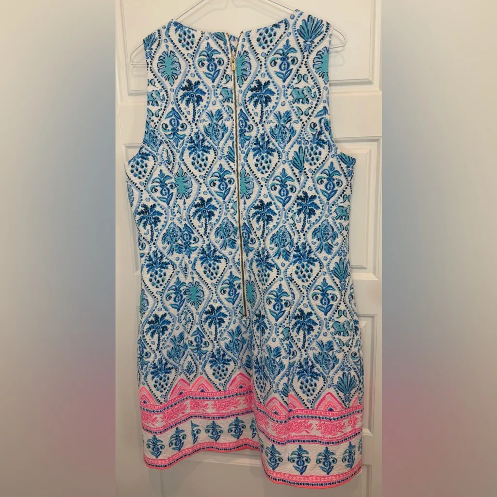 Lilly Pulitzer Mila Stretch Shift Dress Resort White Isle Of Tile Size 12 - Image 6