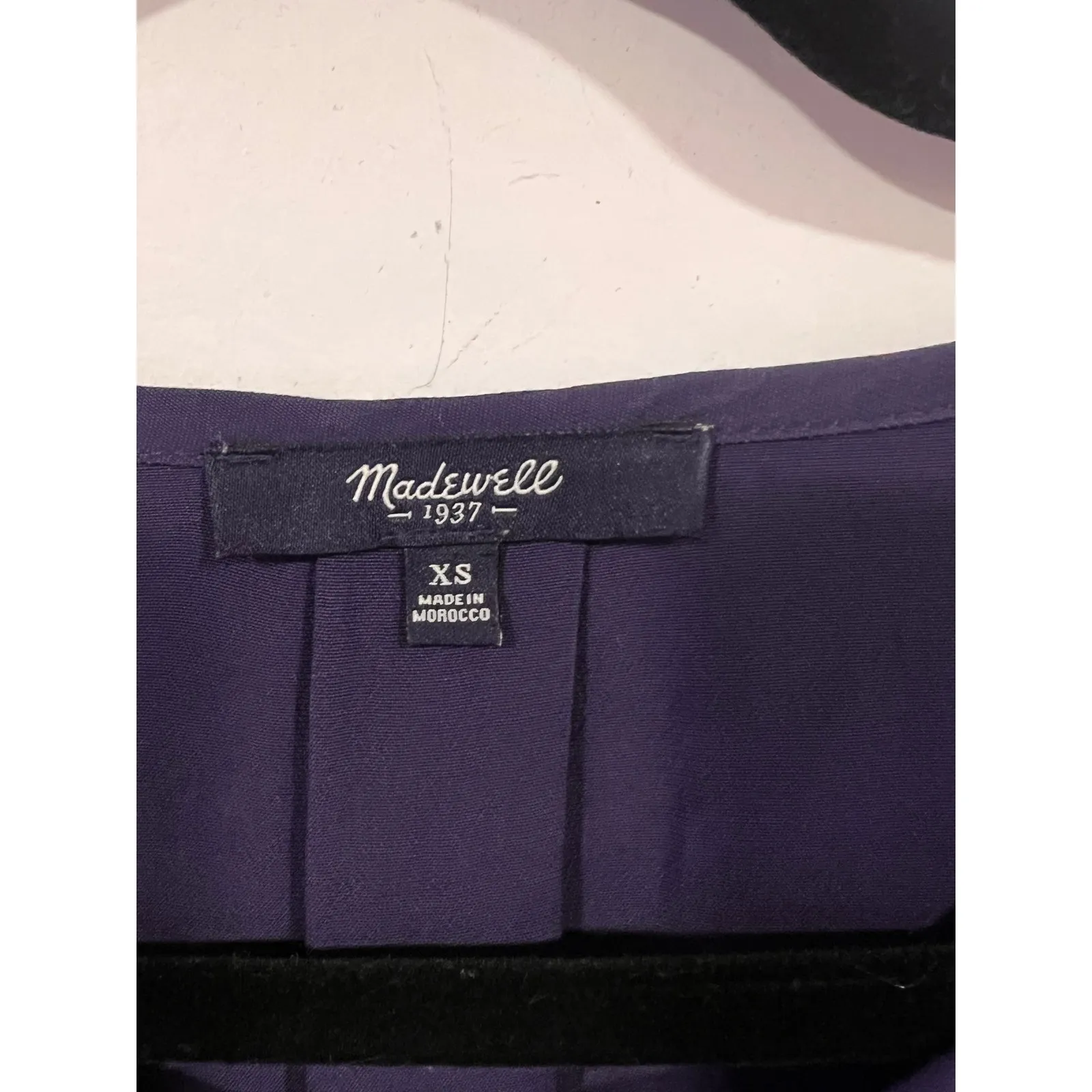 Madewell Mini Shirt dress Navy Extra Small Business Casual Office - Image 4