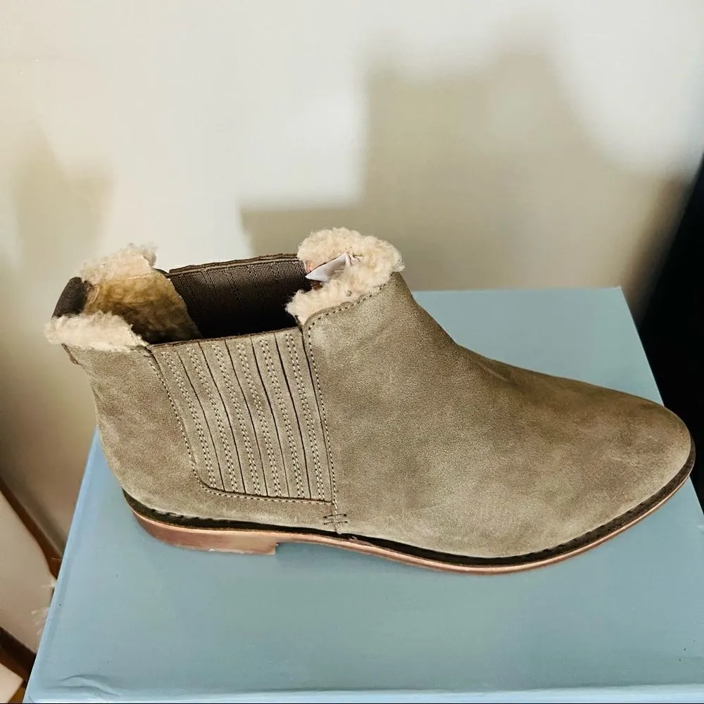 SEYCHELLES Pool Cozy Suede Fur Bootie, Ankle Bootie, Tan/Brown, Size 10, NWT - Image 2