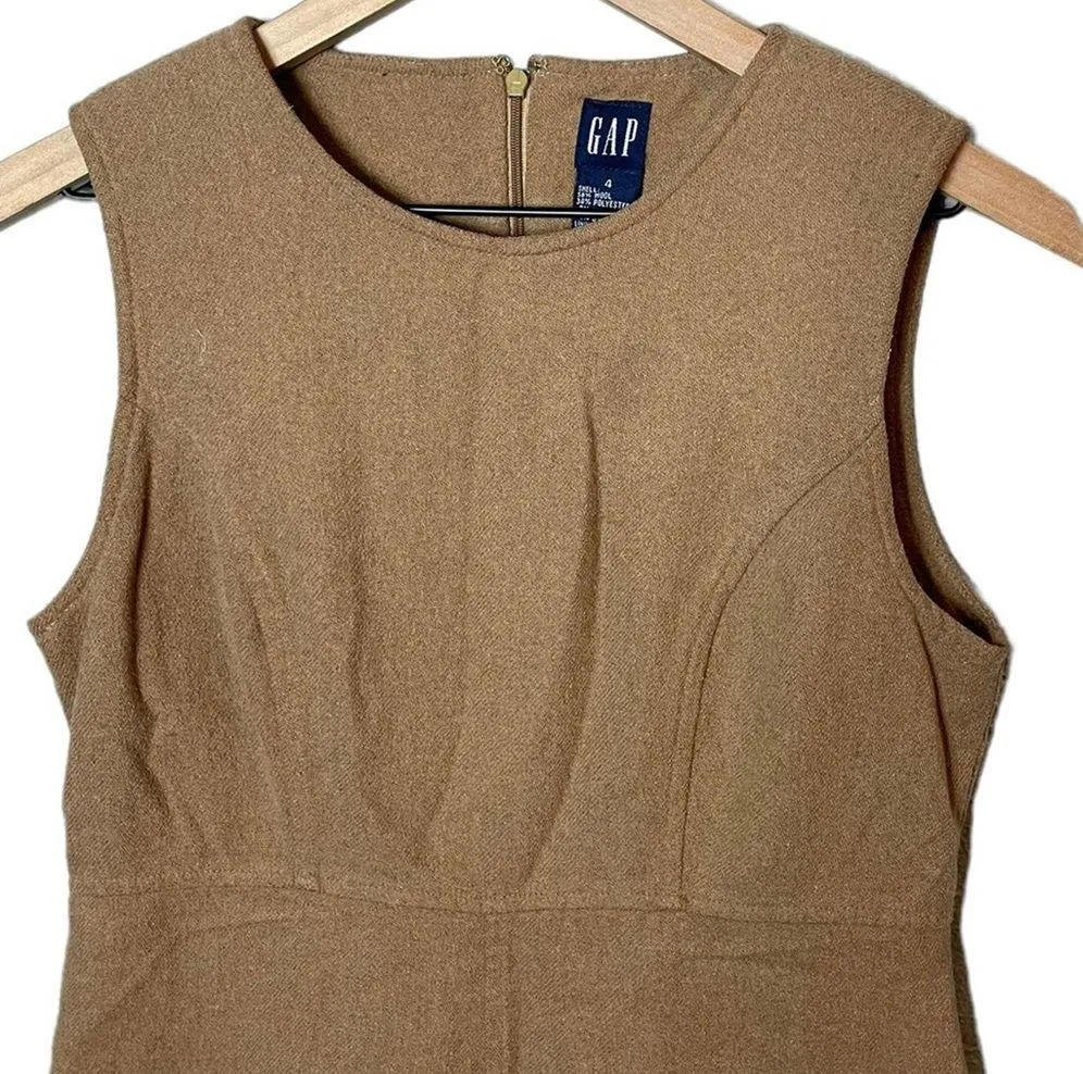 GAP Women’s Tan / Brown Wool Blend Sleeveless Dress Size 4 - Image 2