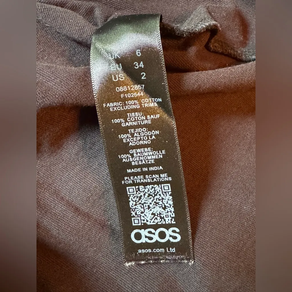 ASOS Black Dress with Colorful Floral Embroidery boho print spit side - Image 7