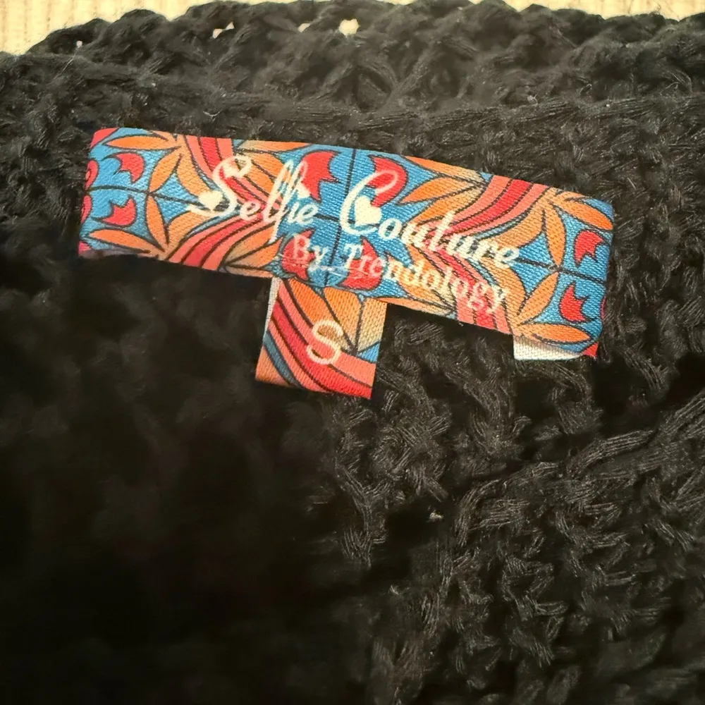 Selfie Couture Black Crochet Fringe Top - Image 6