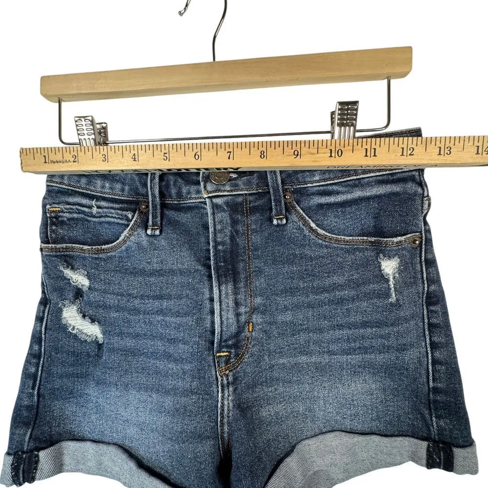 Abercrombie & Fitch Simone High Rise Distressed Denim Shorts Blue Size 25 0 Prep - Image 8
