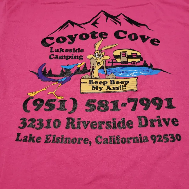Coyote Cove Lakeside Camping Shirt Size Large By  Pink Graphic Tee Unisex T-shirt - Image 6