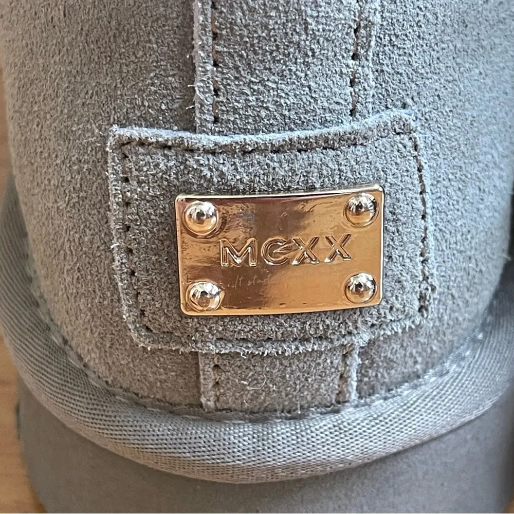 Mexx Olive suede Genuine shearling Ankle Mini Boots Sz 39 Green - Image 6