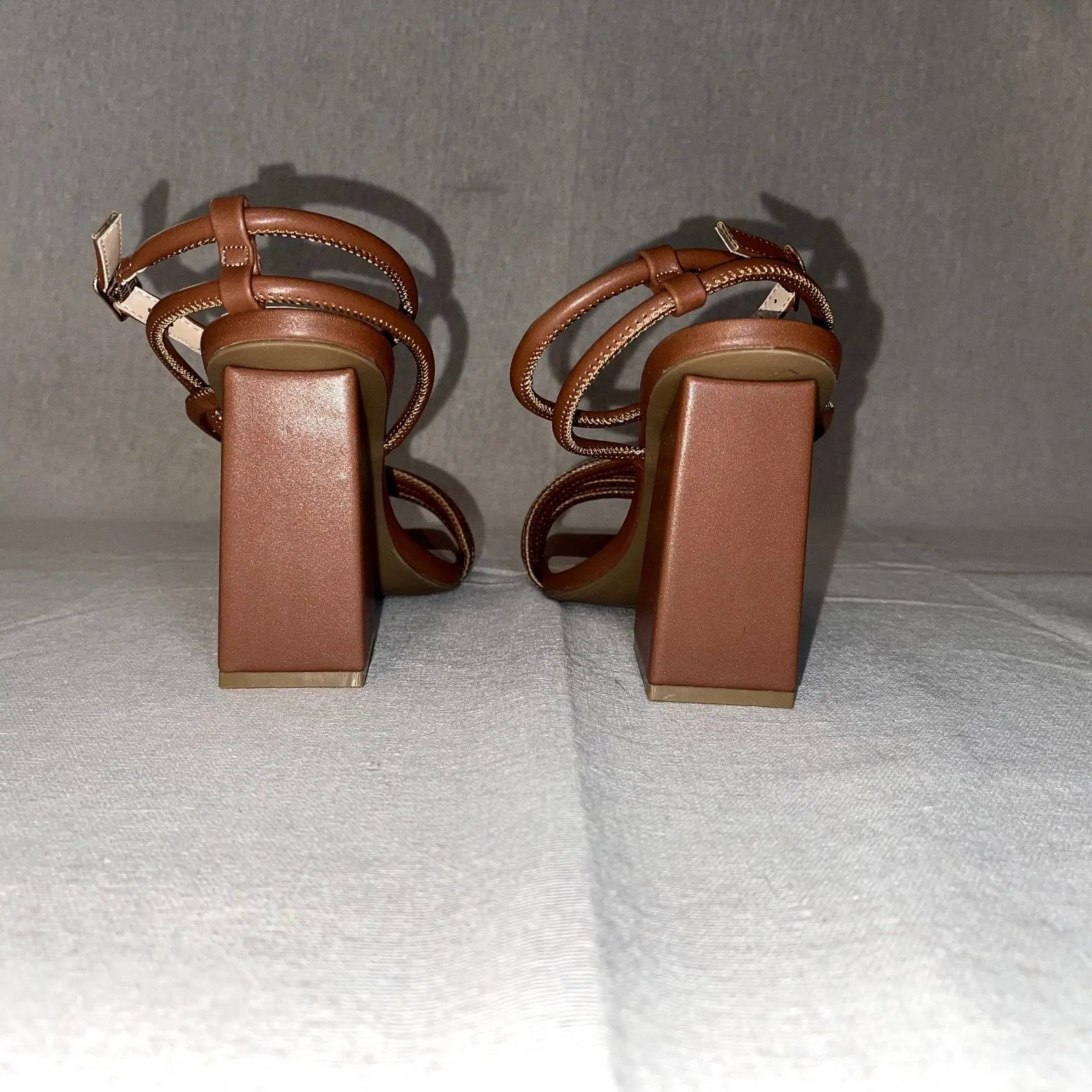 Apt 9 | NIB Cognac Lopaka Strappy Block Heels | 9.5 - Image 10