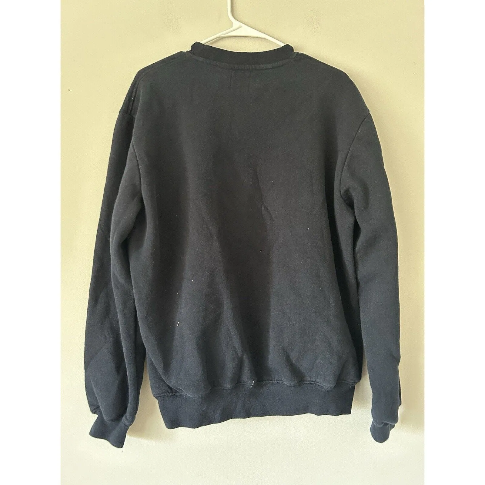 Vintage Retro Merry Christmas Snowman Holiday Crewneck Sweatshirt Size Large Blue - Image 2