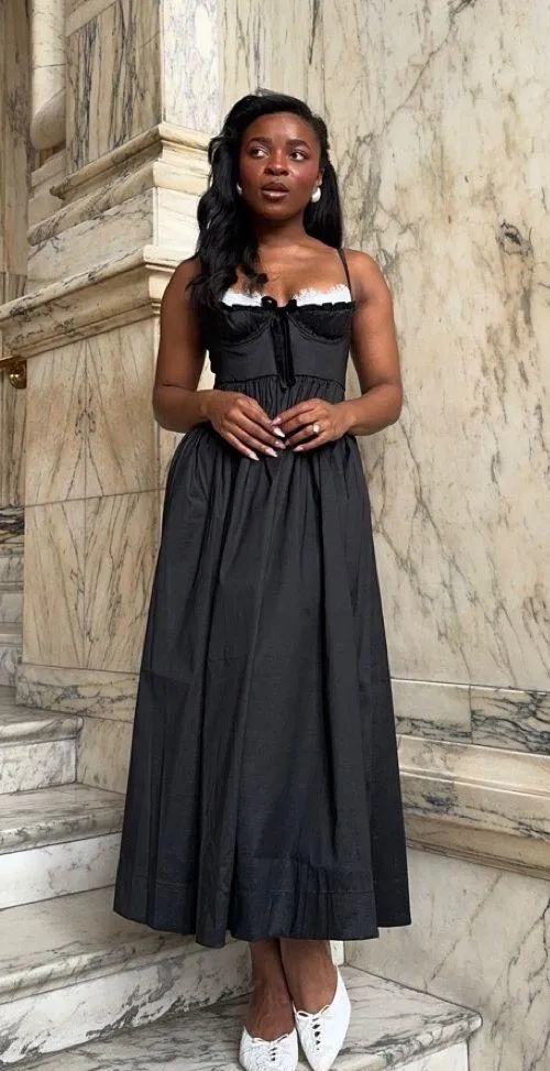 Doris Black Dress - Image 2