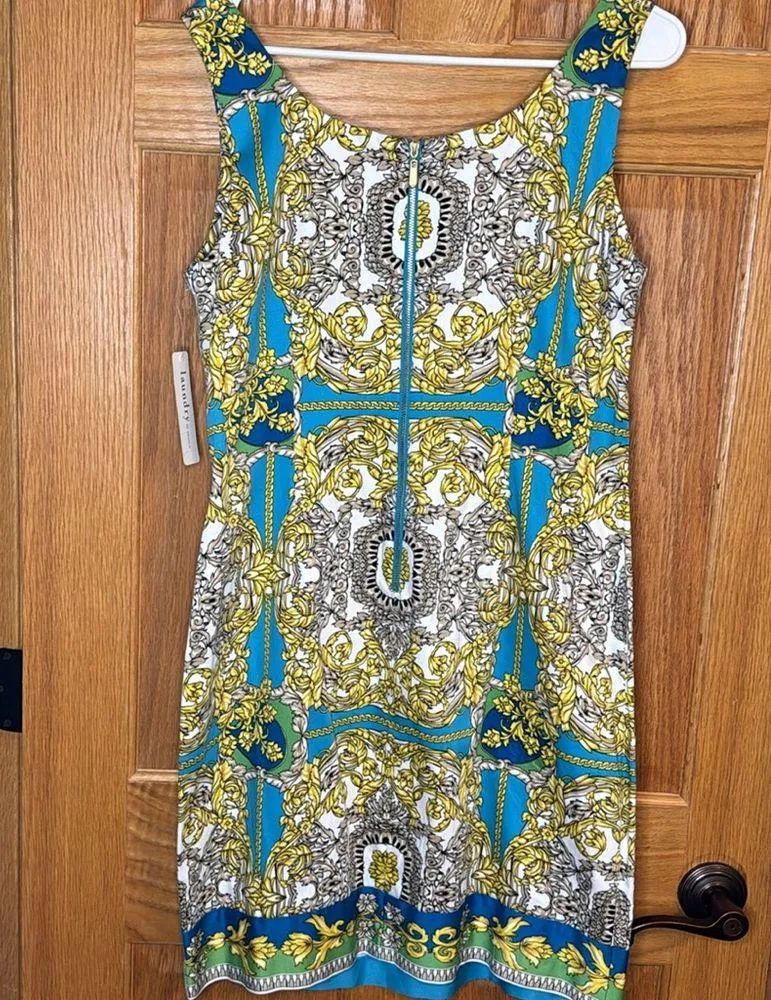 Laundry by Design Shift Dress, True Blue Multi, NWT, Size 10 - Image 5