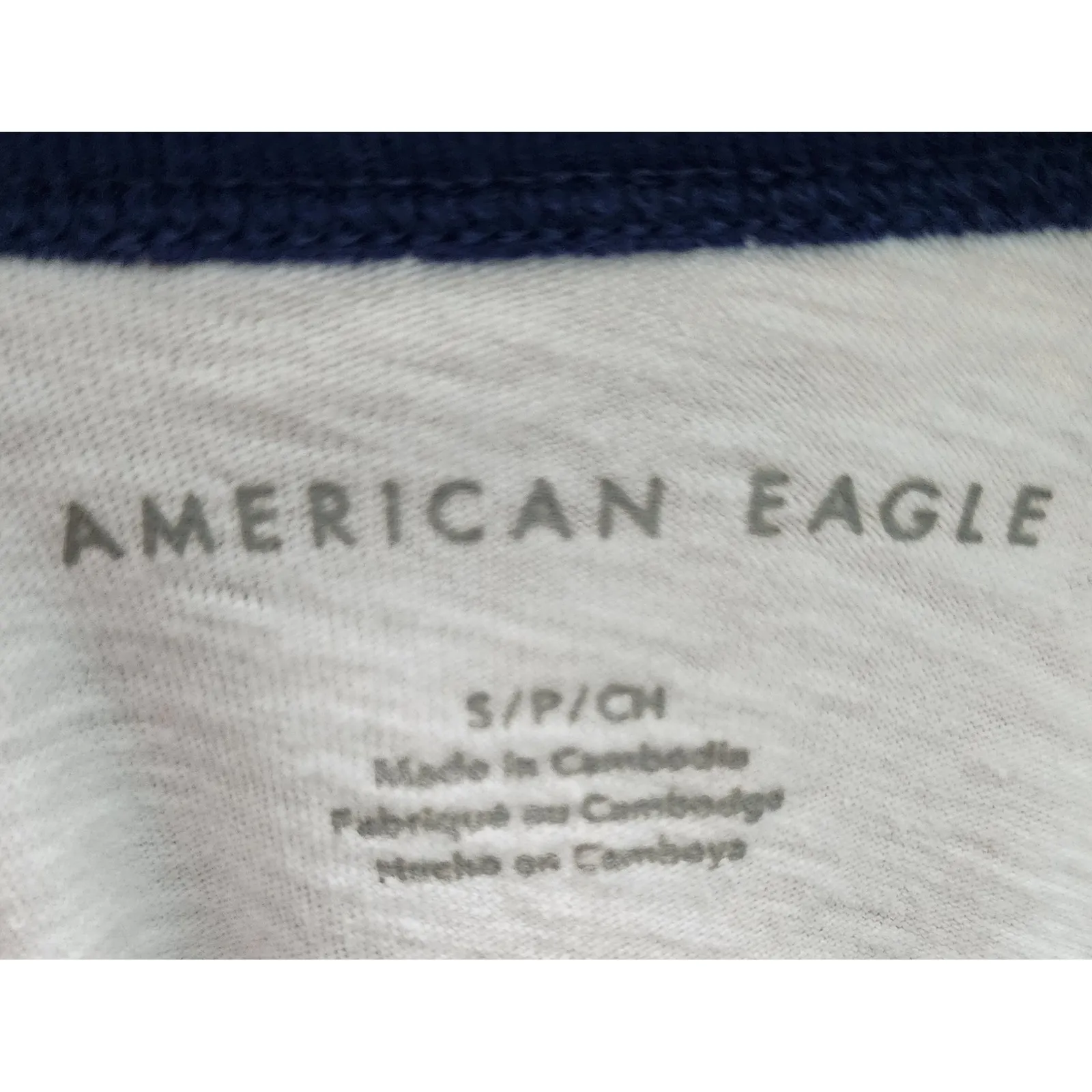 American Eagle Newport Beach California Graphic Ringer‎ Tee Shirt Size S - Image 4