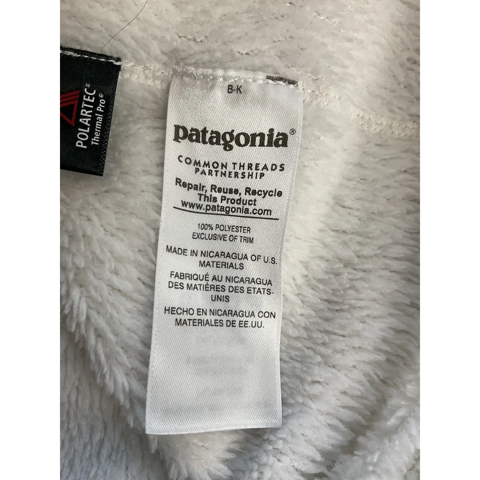 Patagonia Women's Cream Fleece Pullover Snap Button Sweater‎ Cozy Warm - Image 10