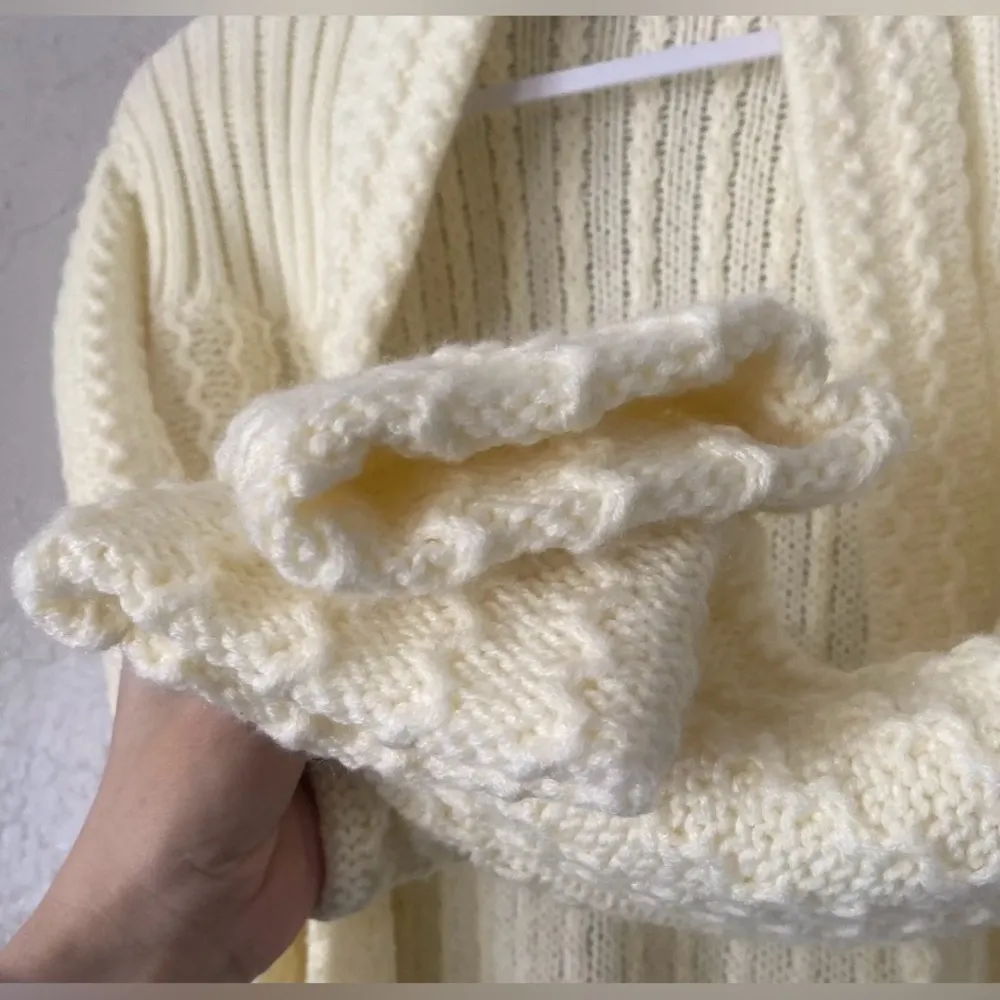 Vintage Country Craft Cardigan Sweater Women's Size Medium Beige 70’s 80’s GUC - Image 12