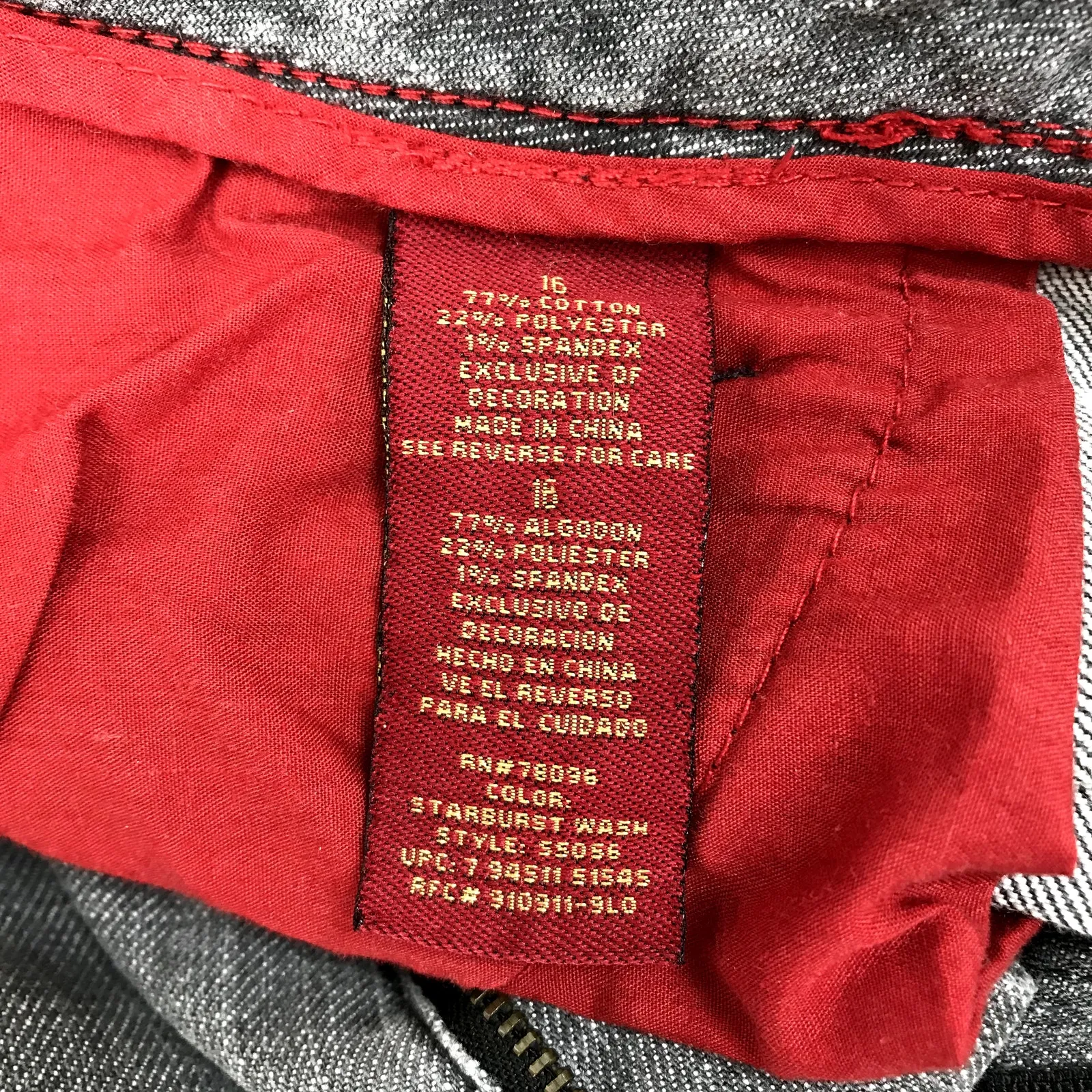 SASSON Jeans VTG Women 16 Bootcut Boogie Grey Embroidery Retro Boho Y2K Grunge Gray - Image 10