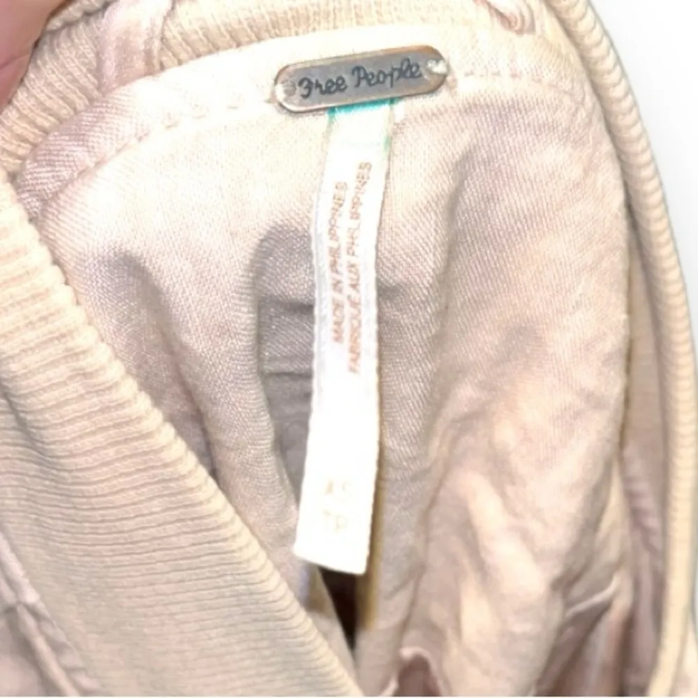 Free People Jacket Women Small Bomber Ruched Oversized Slouchy Linen Xs - Image 6