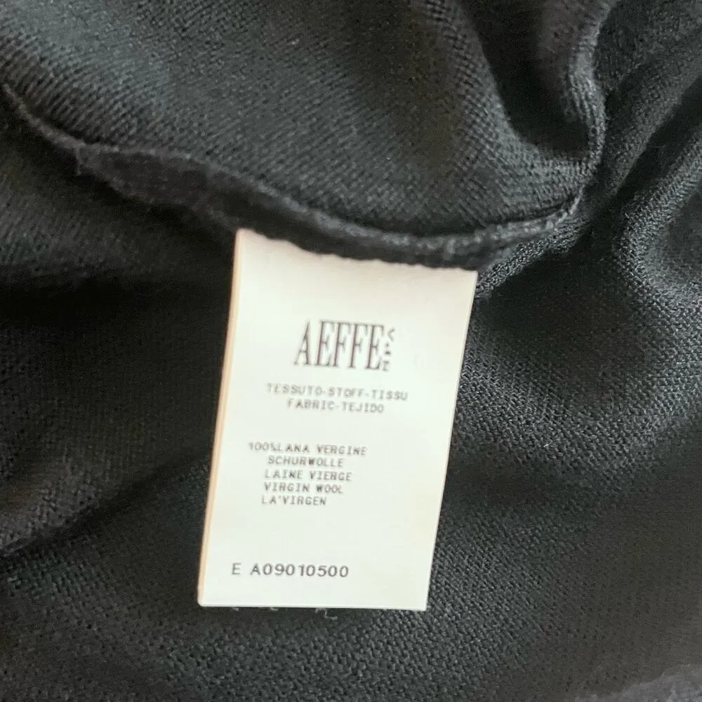 Moschino Black Virgin Wool Rosette Long Sleeve Crewneck Pullover Sweater Size S - Image 6