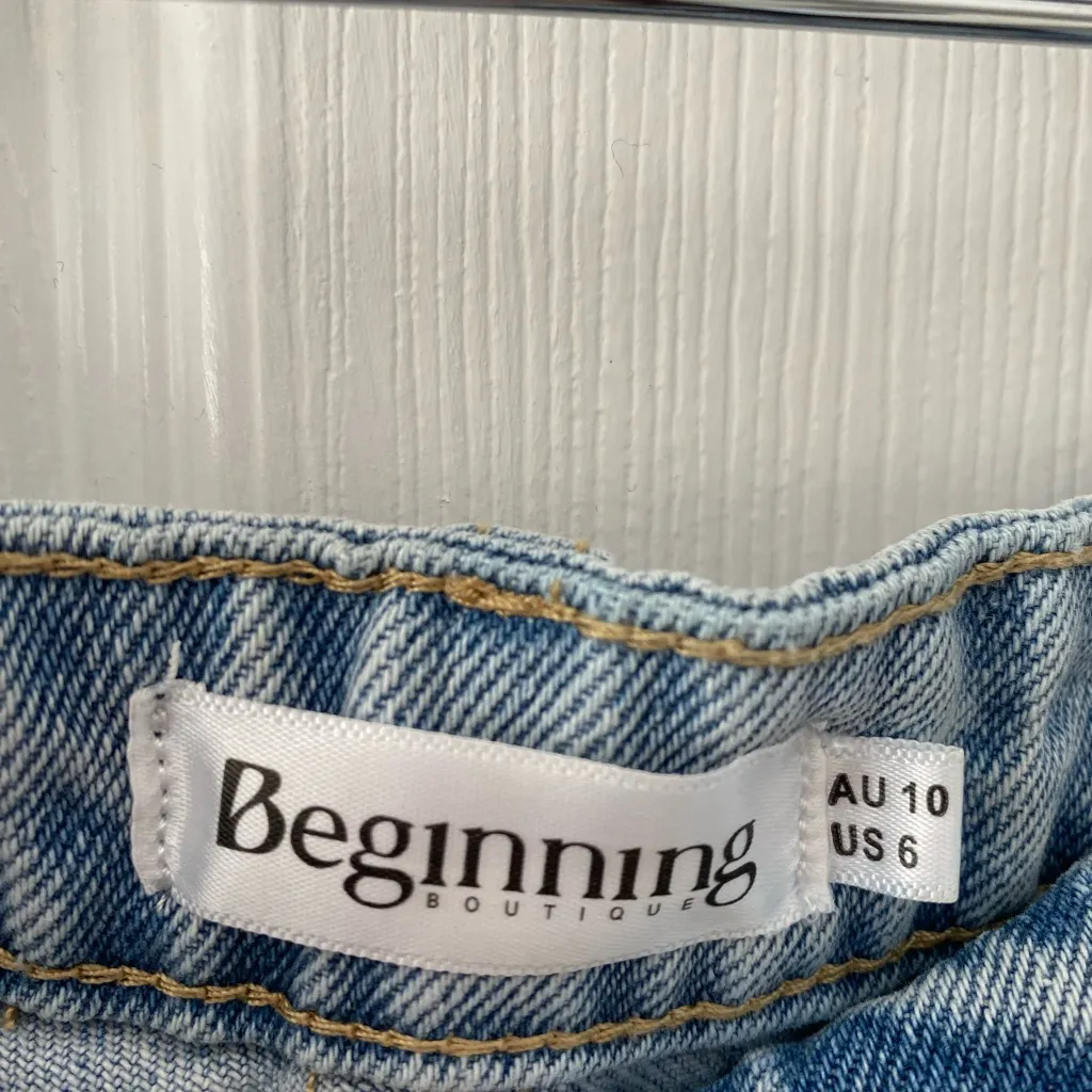 beginning boutique pearl crossover jeans - Image 2