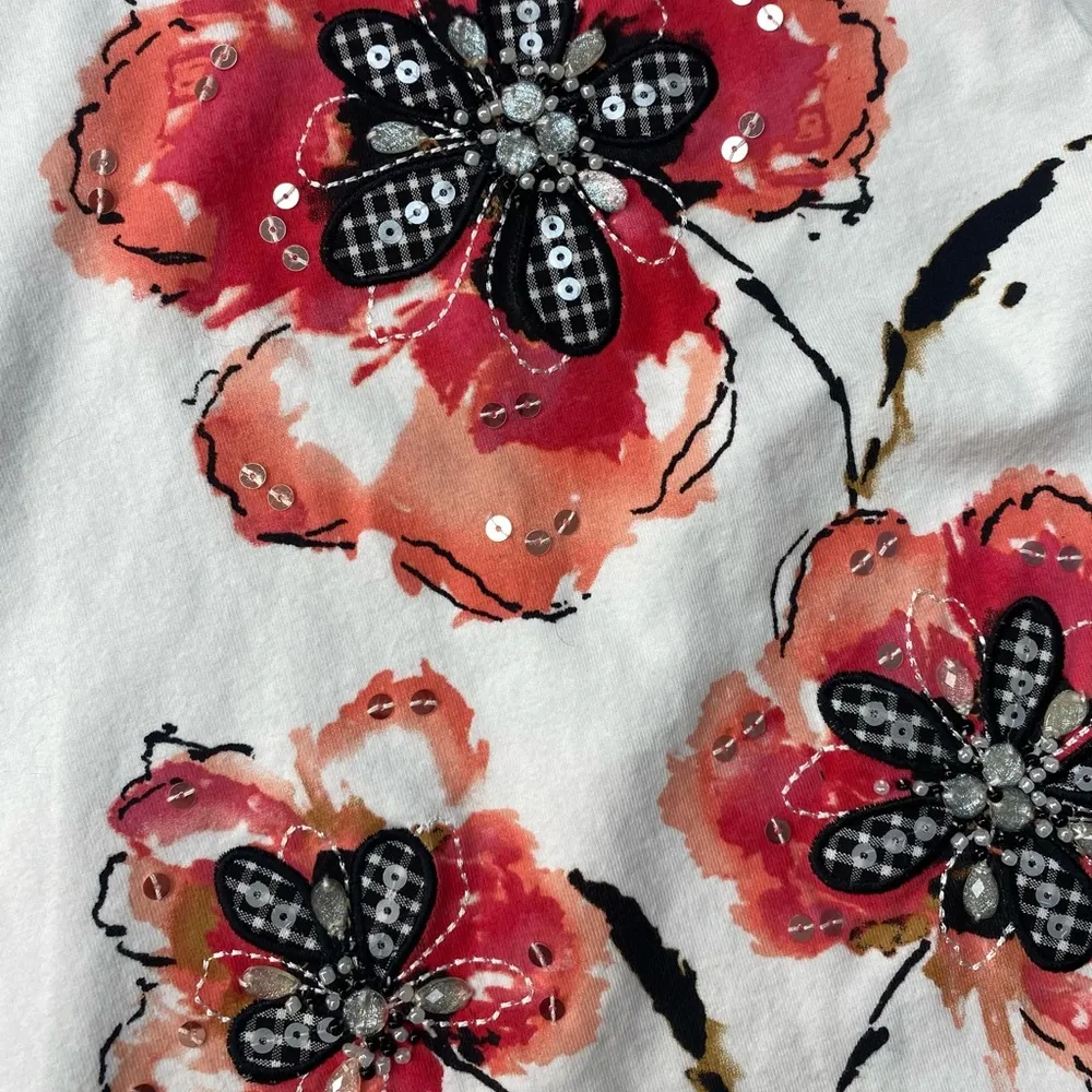 Alfred Dunner Floral Appliqué Top MP - Image 8