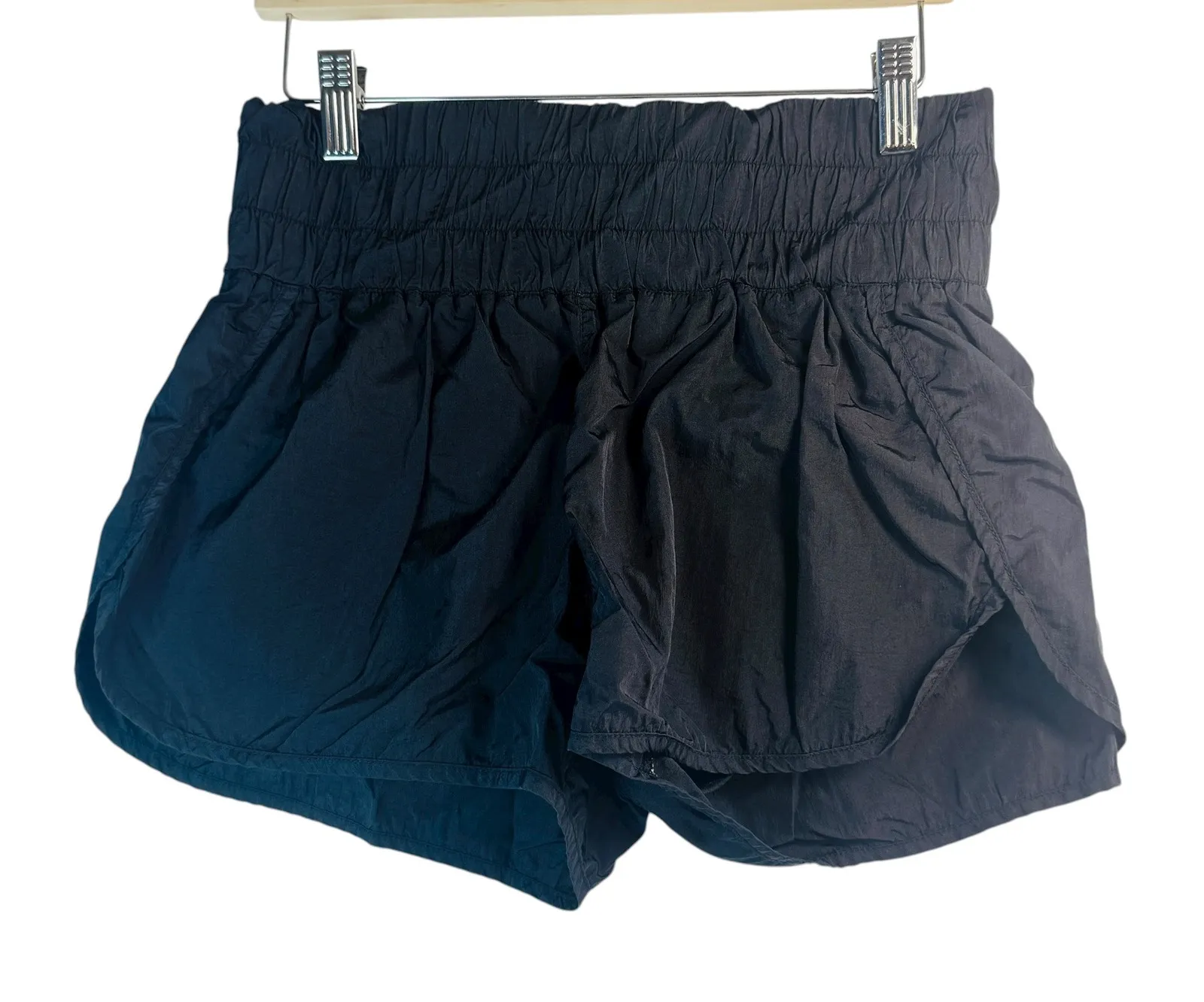 Revival Black High Waist Athletic Shorts Women's Small Lightweight Nylon - Image 1