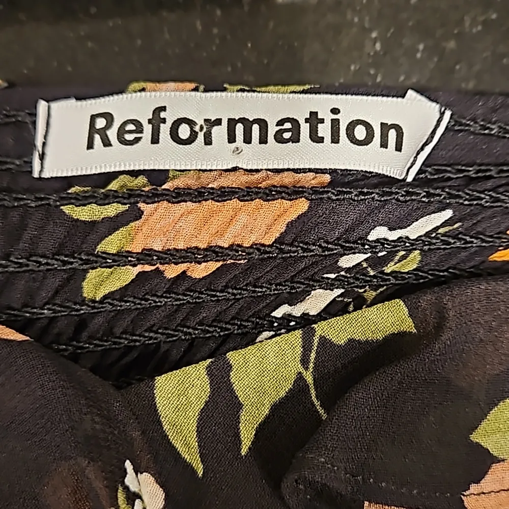 💕REFORMATION💕 Breeze Off-the-Shoulder Dress Sylvie Floral Print 6 NWT - Image 8