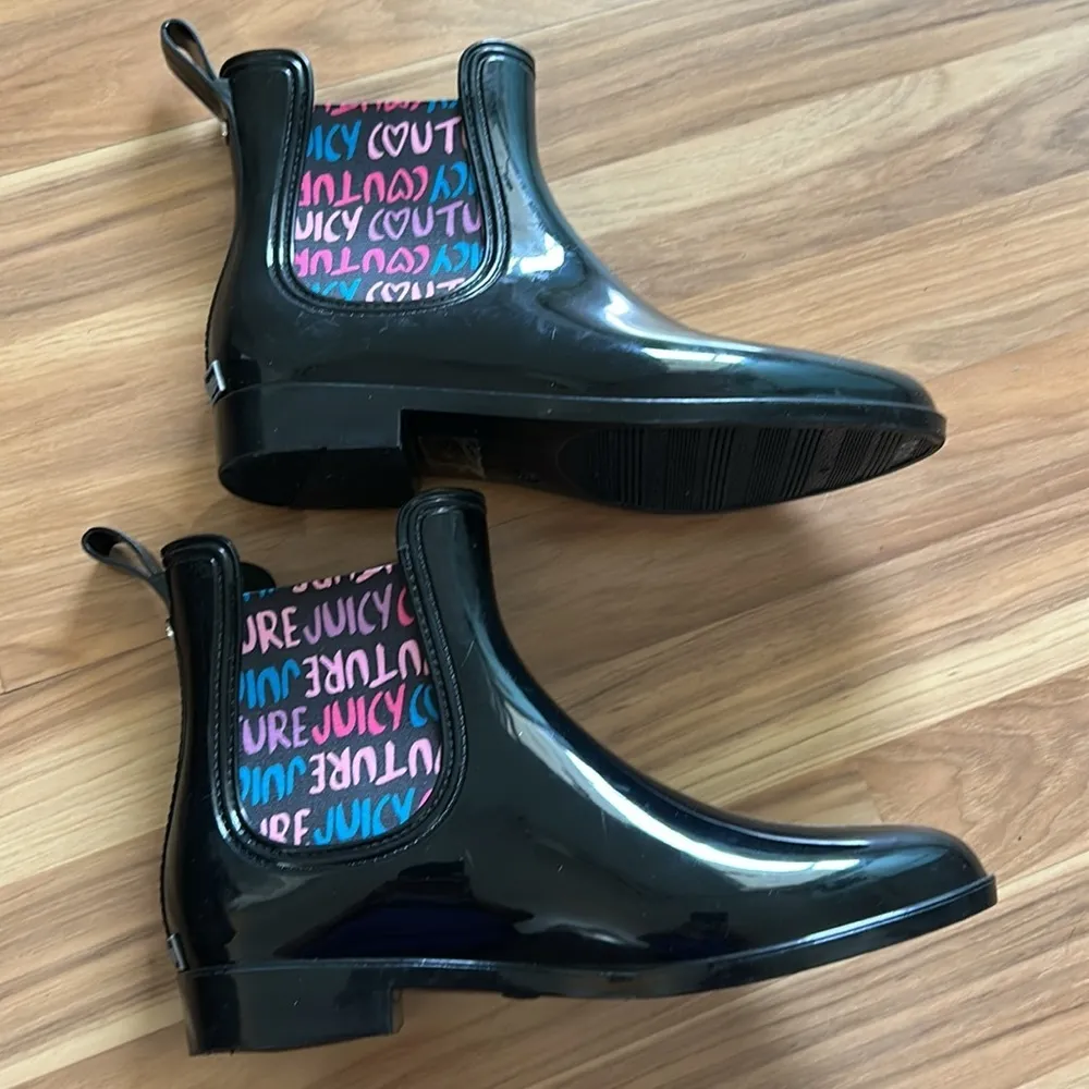 Juicy Couture Black Rain Boots - Image 6