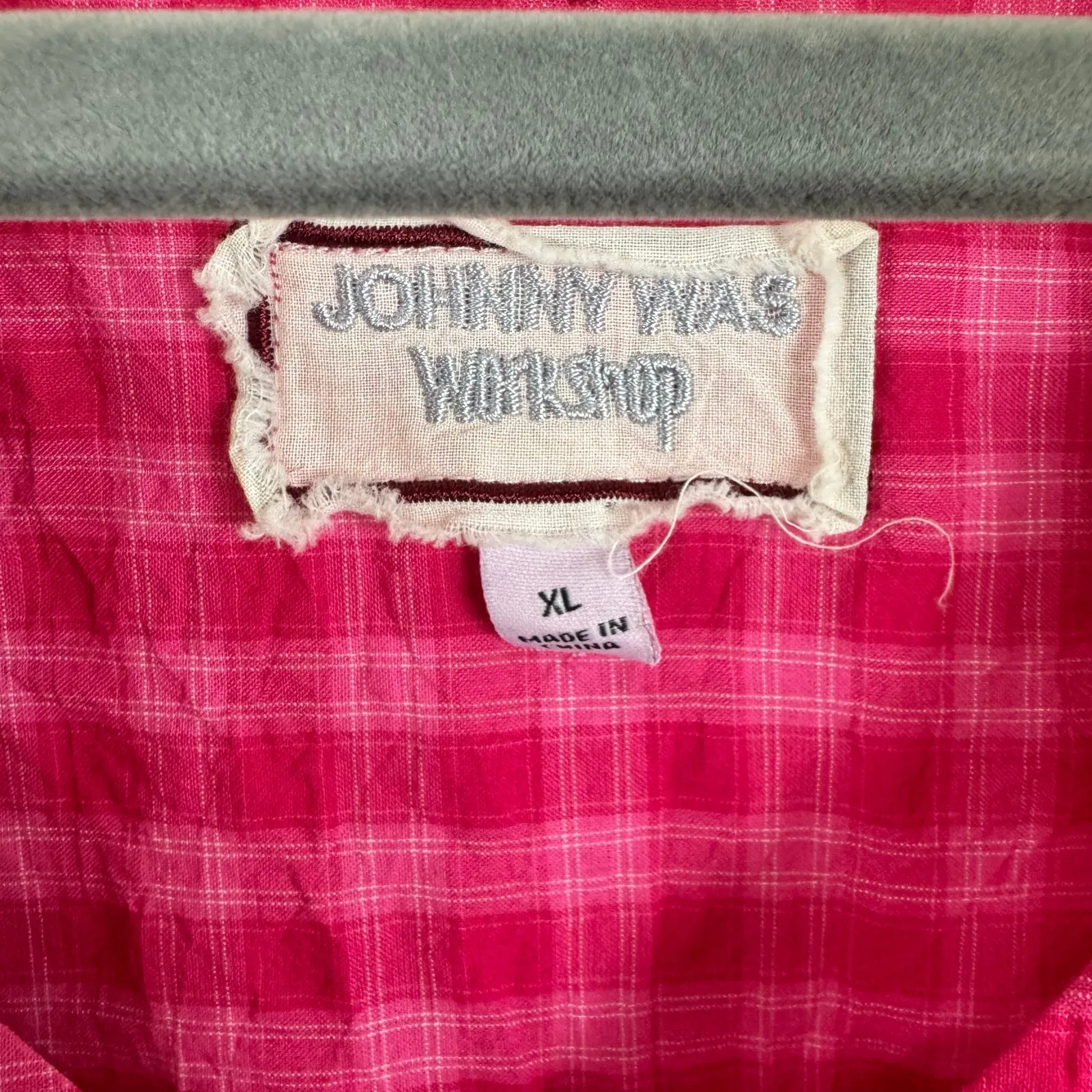 Johnny Was Devere Breezy Pink Gingham Short Sleeve Button Up Lined Mini Dress XL - Image 6