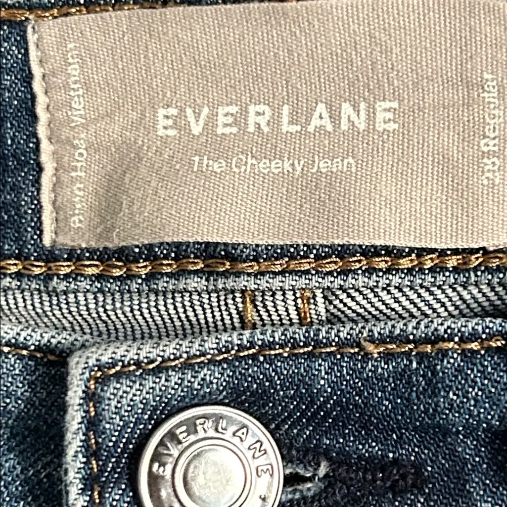 Everlane Women's Blue Crop Ankle Cotton Blend Denim Stretch Every Day Jeans - Image 3