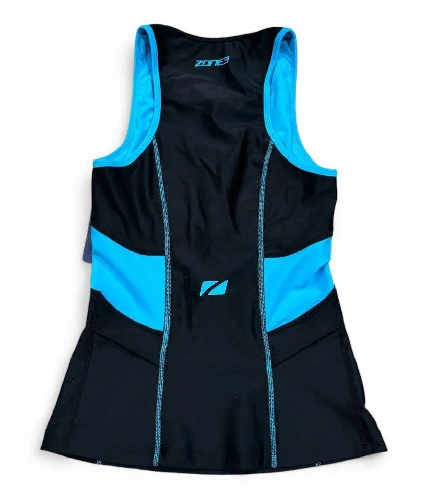 Zone 3 Women's Black/Turquoise Activate Tri Top Triathlon Vest Swimming Size XS Black - Image 4