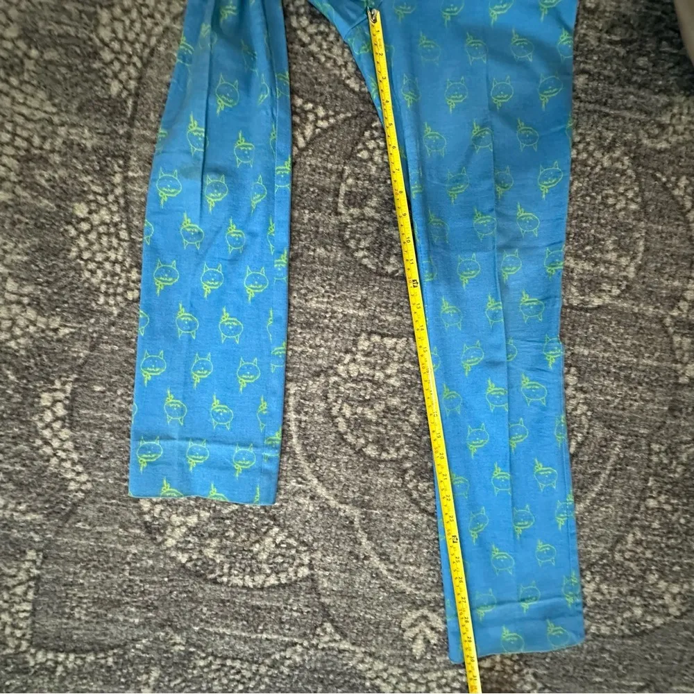 Cynthia Rowley Vintage Women’s Size 2 Blue Yellow Cat Faces Trousers Pants - Image 8