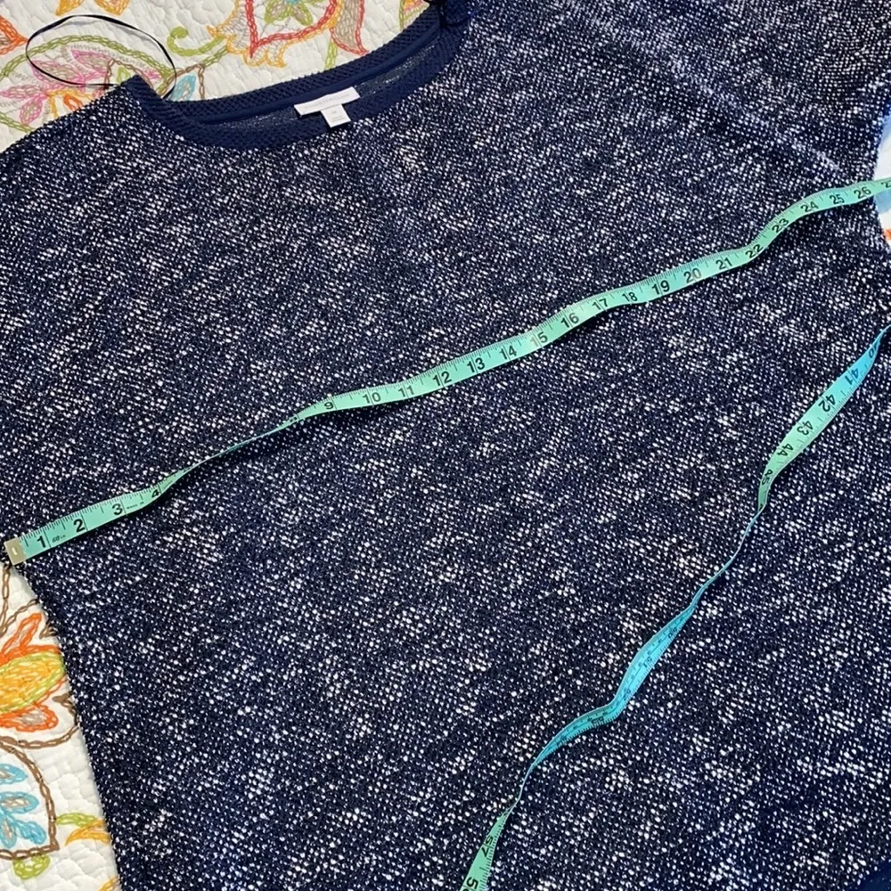 Charter Club 2x women’s plus sweater blue white speckled boat neck tie sleeves - Image 8