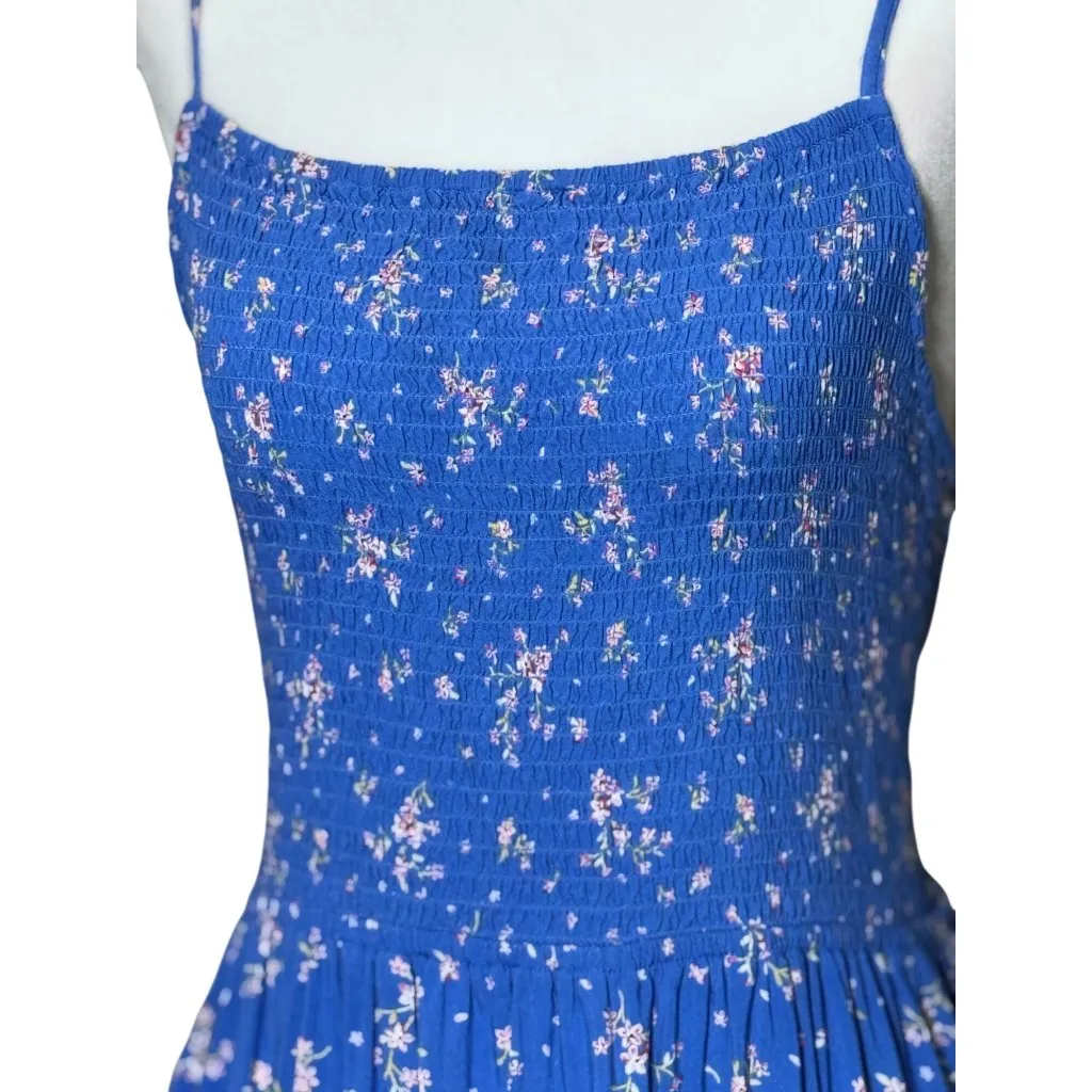 Adorable SO Blue Pink Sundress Size XXL Smocked Bodice Beach Resort Style - Image 4