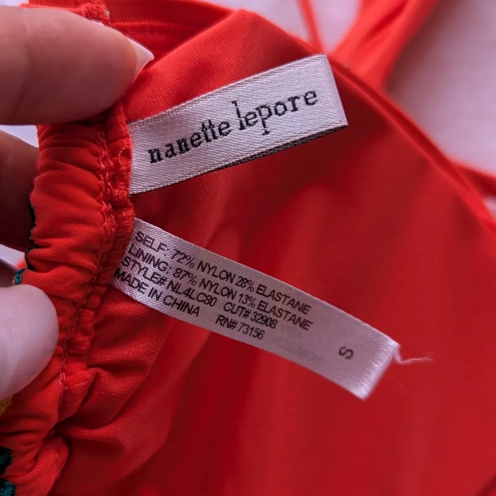 Nanette Lepore Sayulita Triangle Bikini Tops S Stripe Crochet Colorful - Image 4