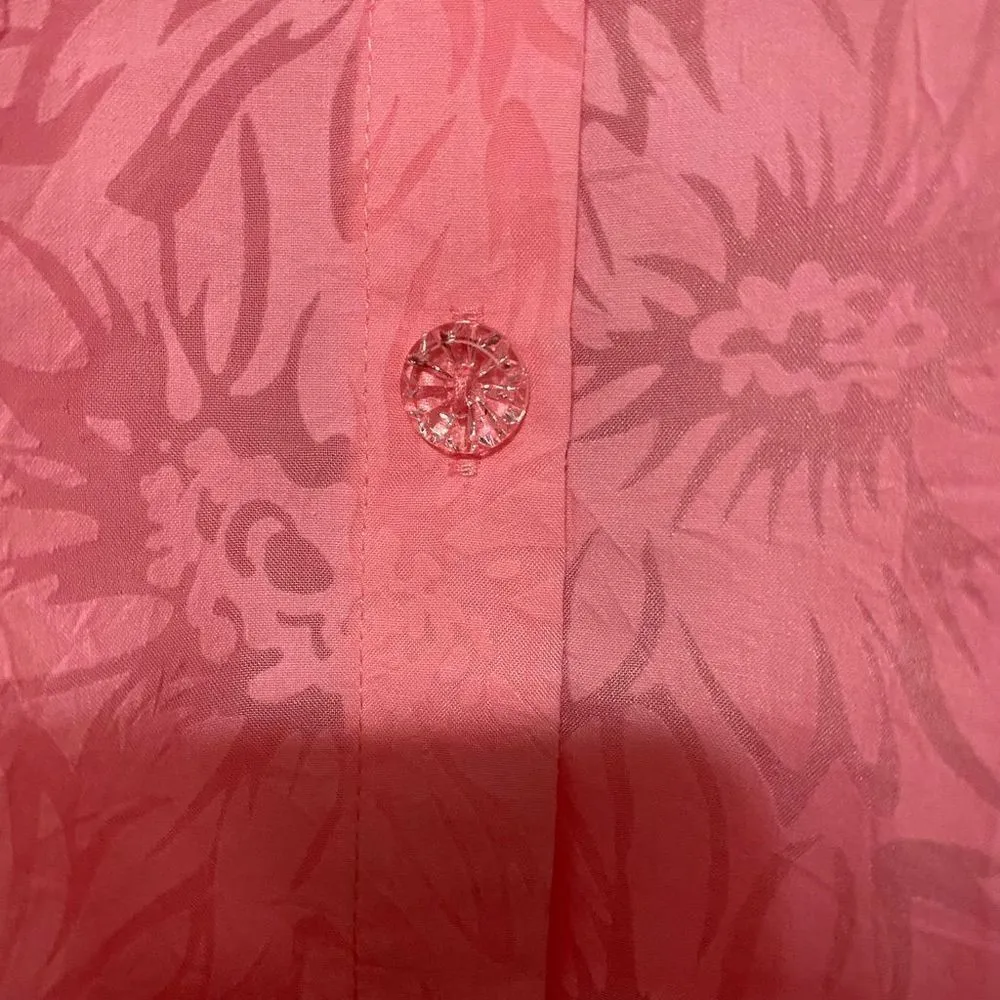 Susan Graver QVC style pink floral blouse with darker shade pink tank for inside - Image 7