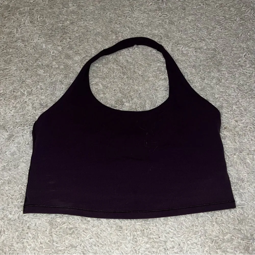 athleta plum purple halter bra size medium - Image 2