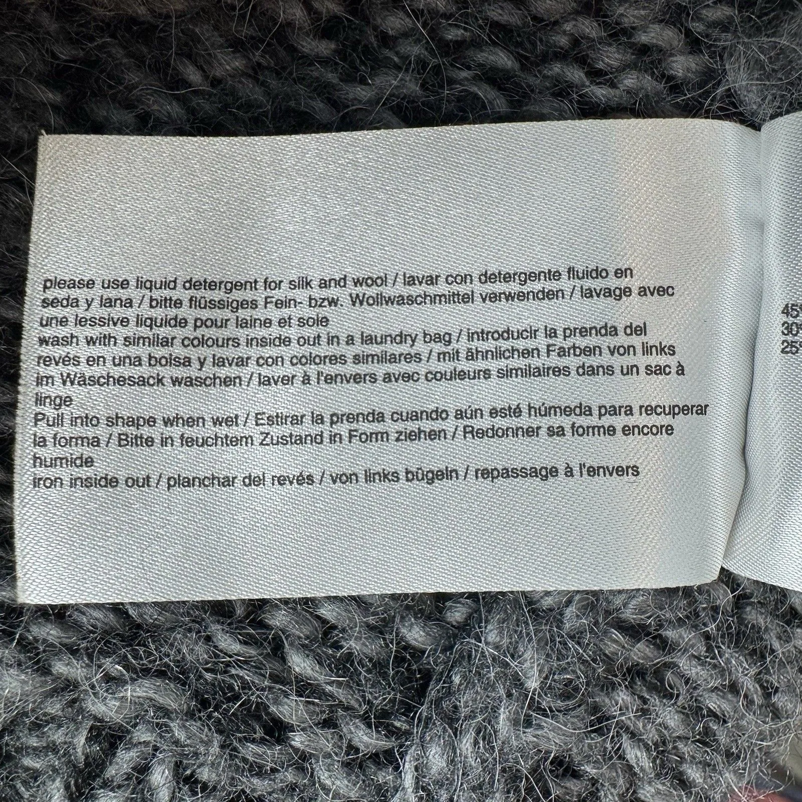 Vintage Esprit Cardigan Coat Chunky Knit Duster XS Belted Wool Alpaca Shawl Y2K - Image 8