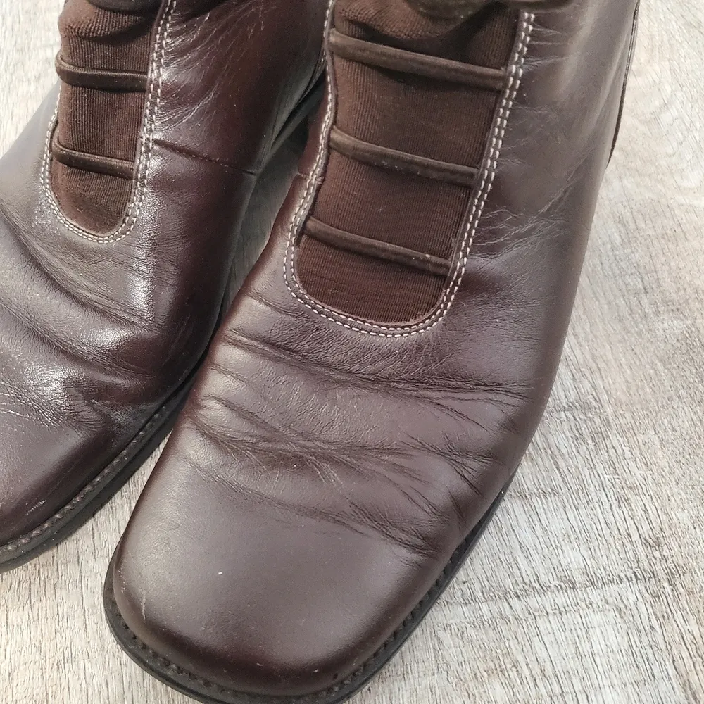 A. Marinelli Brown Leather Boots Size 7 - Image 3