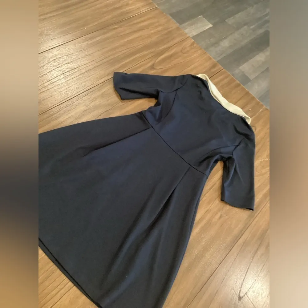 Miss Patina London Parisian Port Peter Pan Collar Navy Mini Dress S/ M Blue Size M - Image 14