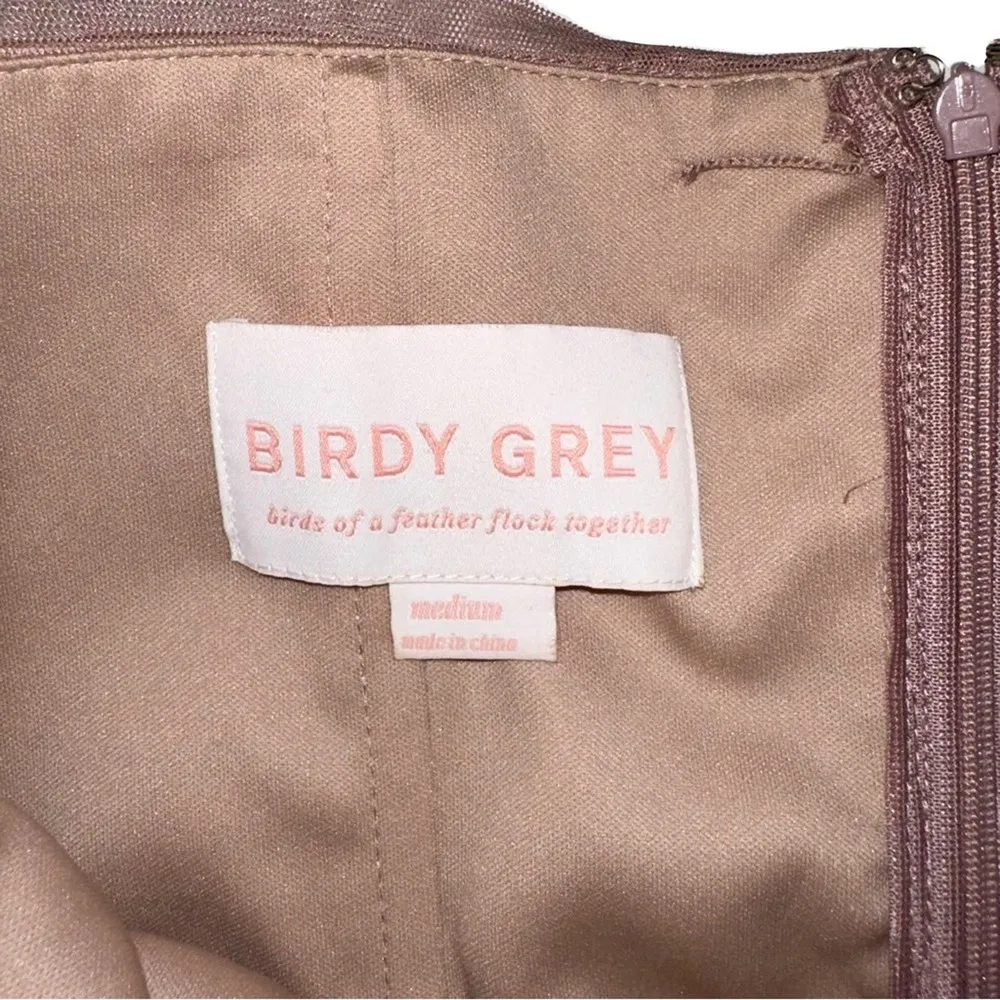 Birdy Grey Christina Convertible Tulle Sandy Mauve Bridesmaids Maxi Dress MEDIUM - Image 5