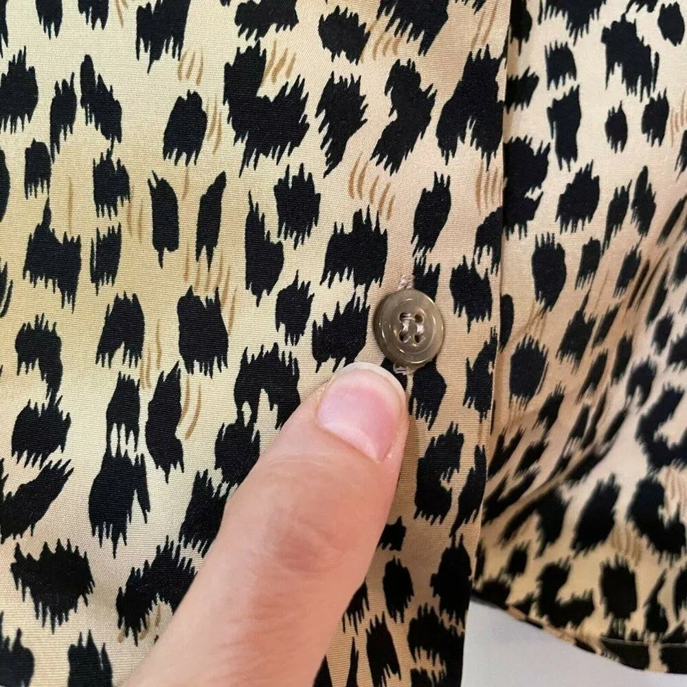 Norton McNaughton Vintage Brown Leopard Print Top Women 10P Classic Quiet Luxury - Image 3